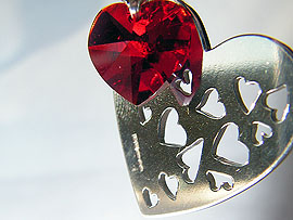 Valentines' Pendant with Swarovski Crystal 